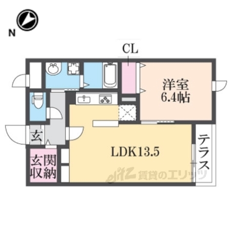 愛知郡愛荘町愛知川のマンションの間取り