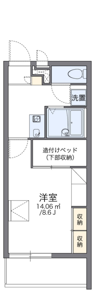 レオパレス蕉治の間取り