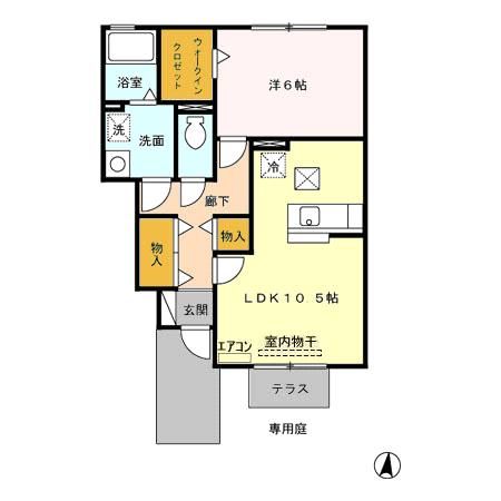 みどり市笠懸町鹿のアパートの間取り