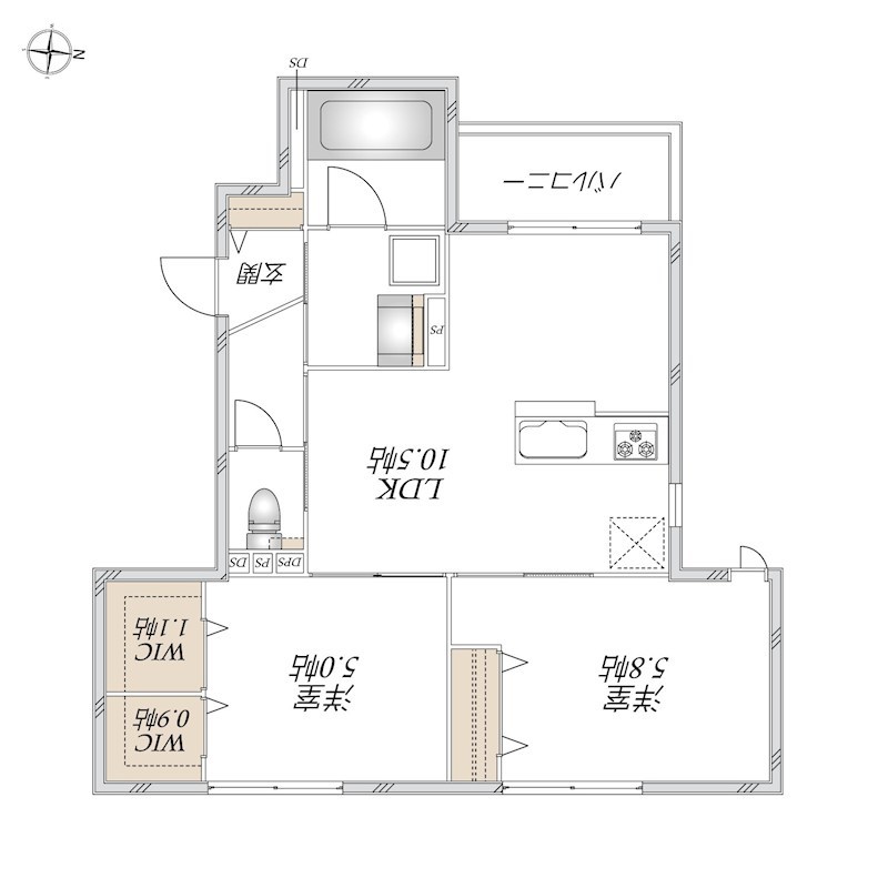 HEBEL MAISON 南武庫之荘の間取り写真