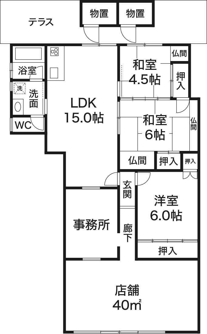 マンション藤田の間取り写真