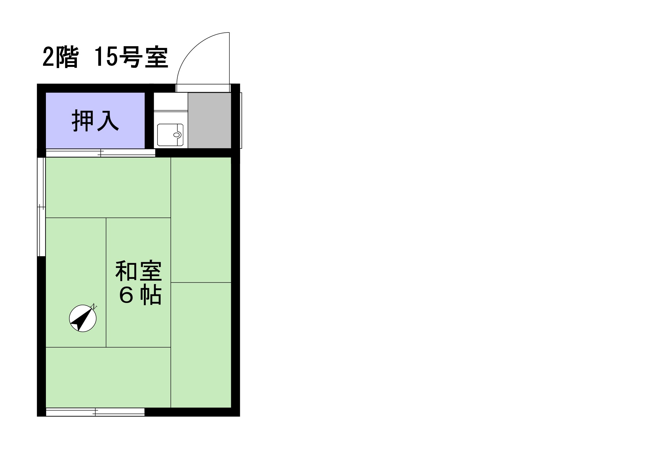 東急多摩川線 沼部駅 徒歩8分 2階建 築55年の間取り写真