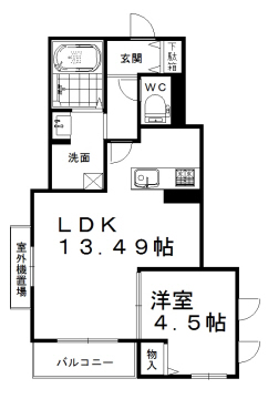 ラルーチェ北堀江の間取り写真