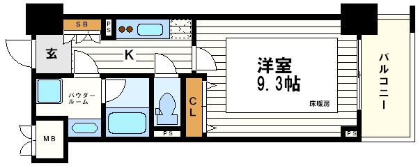 エスリード長堀タワーの間取り写真