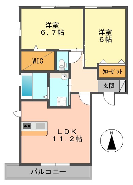 ＪＲ総武線 小岩駅 徒歩25分 2階建 築30年の間取り写真