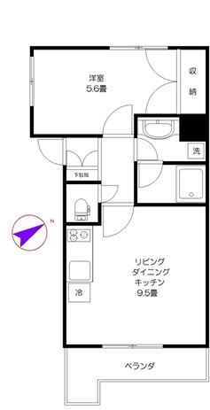 東京メトロ有楽町線 新富町駅 徒歩3分 9階建 築48年の間取り写真