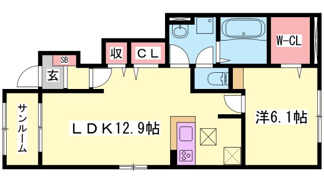 クレール参番館の間取り写真