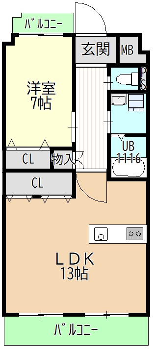 エスポワール竹越の間取り写真