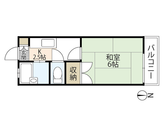 広島市安佐南区伴東のアパートの間取り