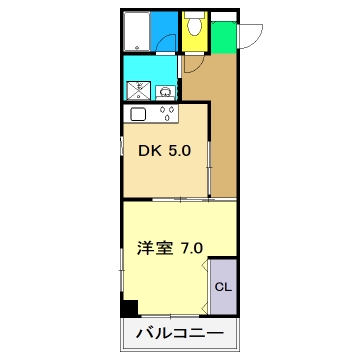 クローバー南川添の間取り