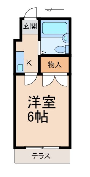 レオパレス中松江第3の間取り