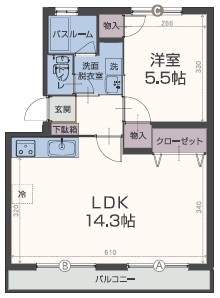 楠の台ハイツの間取り