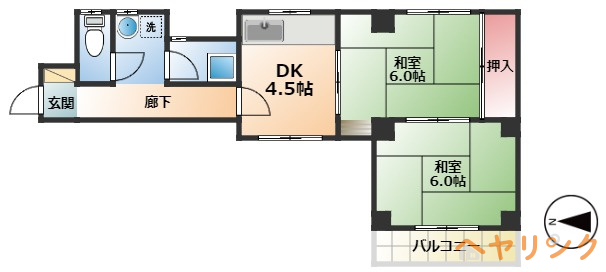 名古屋市中川区昭明町のマンションの間取り