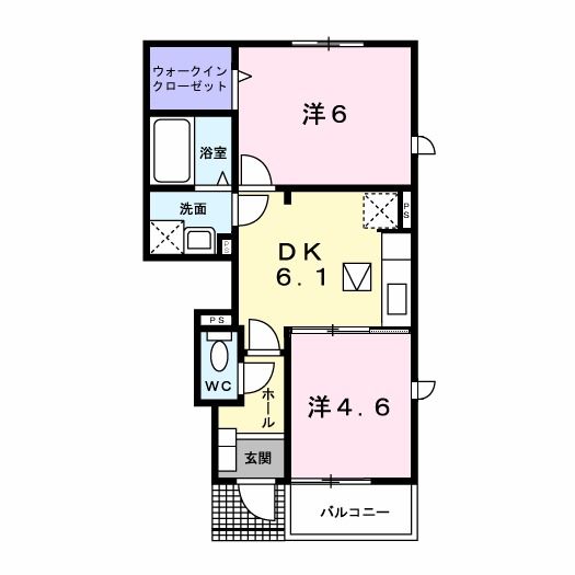 オアシスあいかわ２号館の間取り