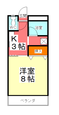 山形市富の中のマンションの間取り