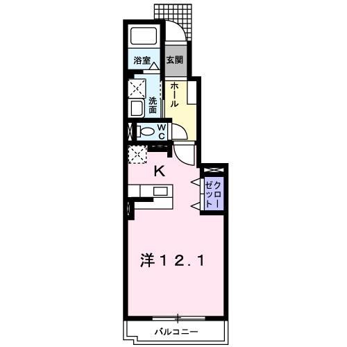 瑞浪市土岐町のアパートの間取り