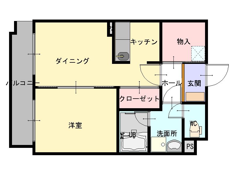 S1　MOTOHARAの間取り