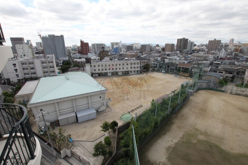 【大阪市阿倍野区桃ケ池町のマンションの小学校】