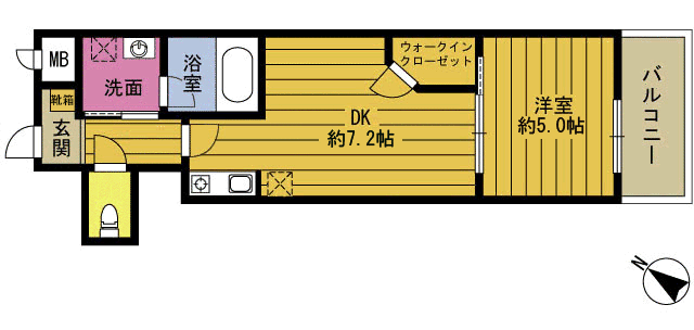 ＲＥＳＣＯ岩田の間取り