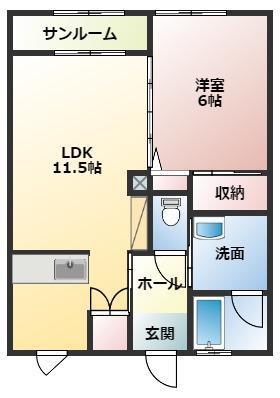 ランドールＫ　Ｂの間取り