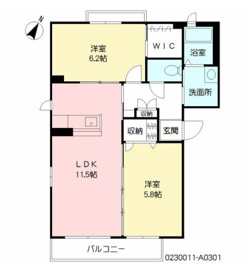 シャーメゾン朽網駅前の間取り