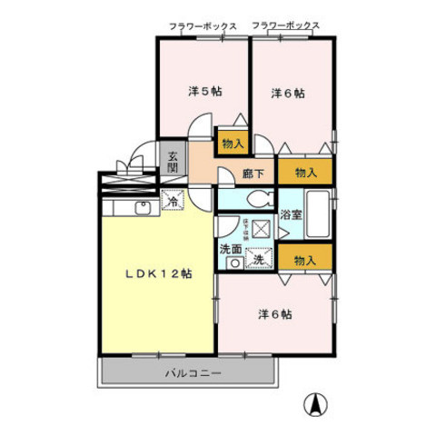 リビングタウン下郡の間取り