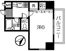 トーカンキャステール交通局前の間取り