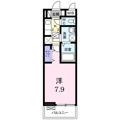 名張市希央台２番町のアパートの間取り