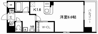 【京都市下京区深草町のマンションの間取り】