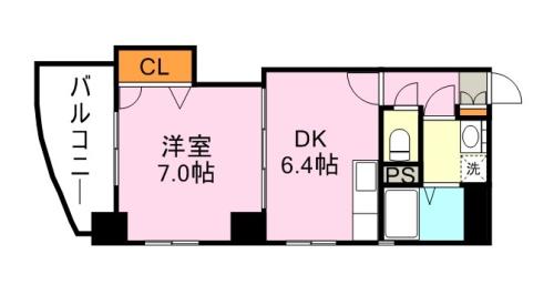 鹿児島市上之園町のマンションの間取り