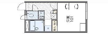 熊谷市広瀬のアパートの間取り