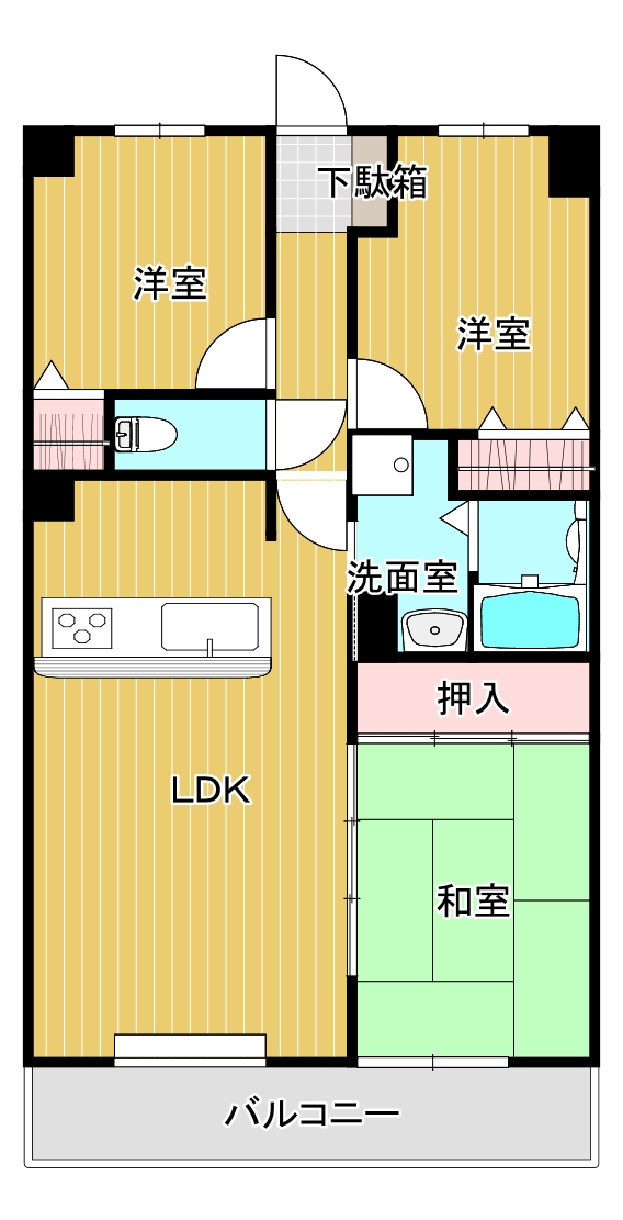 ビバシティ長崎　壱番館の間取り