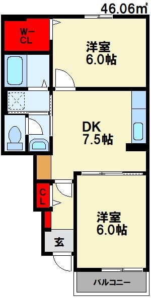 ソレイユ伊川 IIの間取り