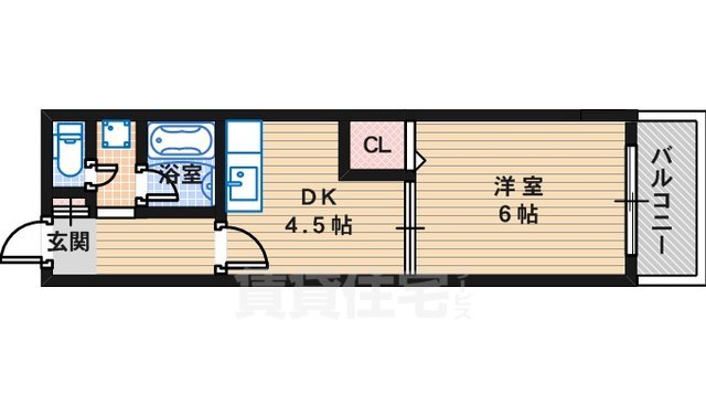 堺市堺区向陵東町のマンションの間取り