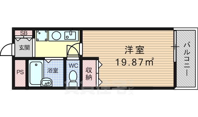 京都市西京区嵐山森ノ前町のアパートの間取り