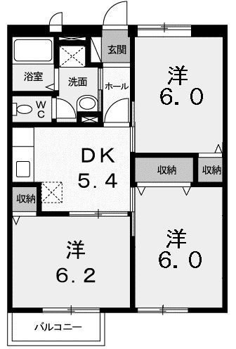 【邑楽郡邑楽町大字中野のアパートの間取り】