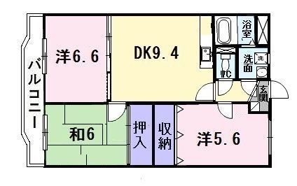 桜井市大字谷のマンションの間取り