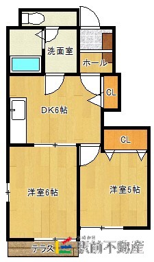 筑後市大字蔵数のアパートの間取り