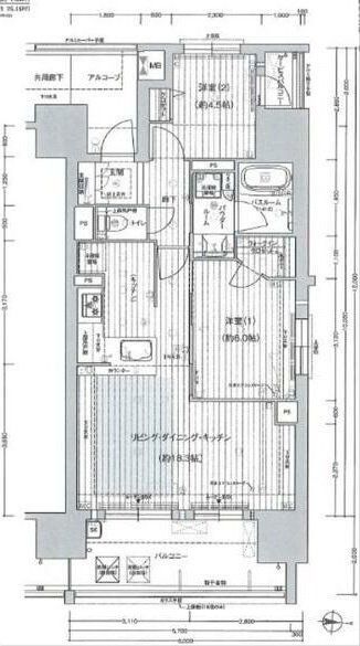 名古屋市中区栄のマンションの間取り