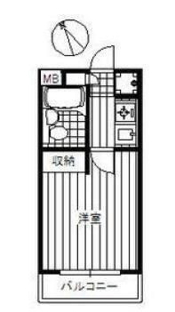 川越市稲荷町のマンションの間取り