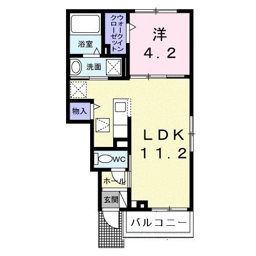 塩竈市白菊町のアパートの間取り