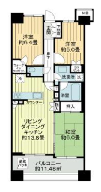 BELISTA板橋浮間舟渡の間取り