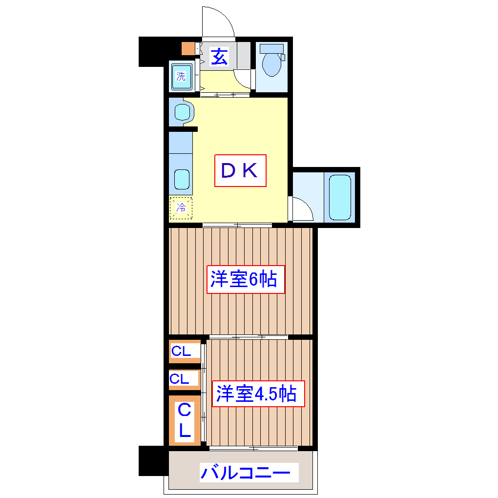 クレスト連坊の間取り