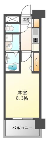 パルティール名駅北の間取り