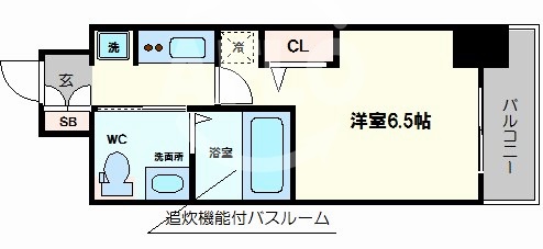 エステムコート難波WEST-SIDE IVザ・フォースの間取り