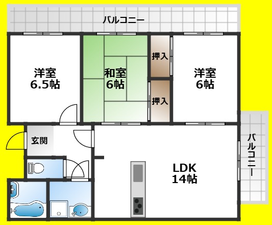 ハーモニーIの間取り