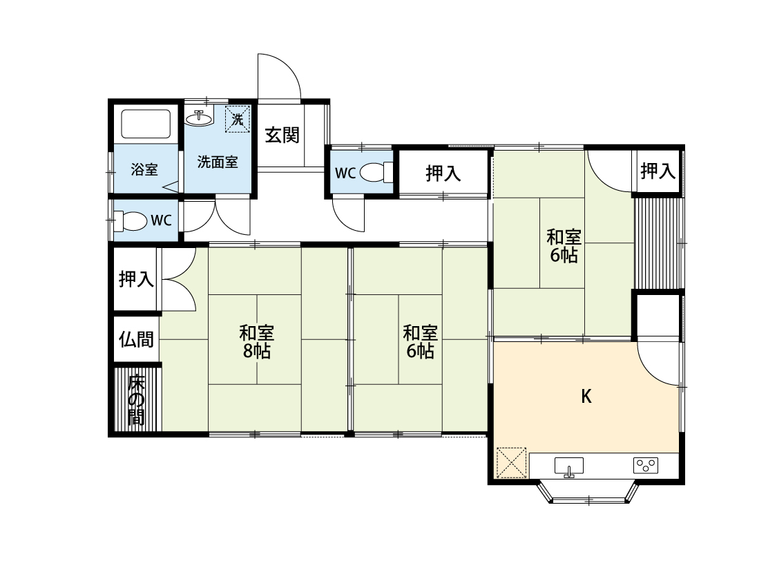 【三方郡美浜町戸建ての間取り】