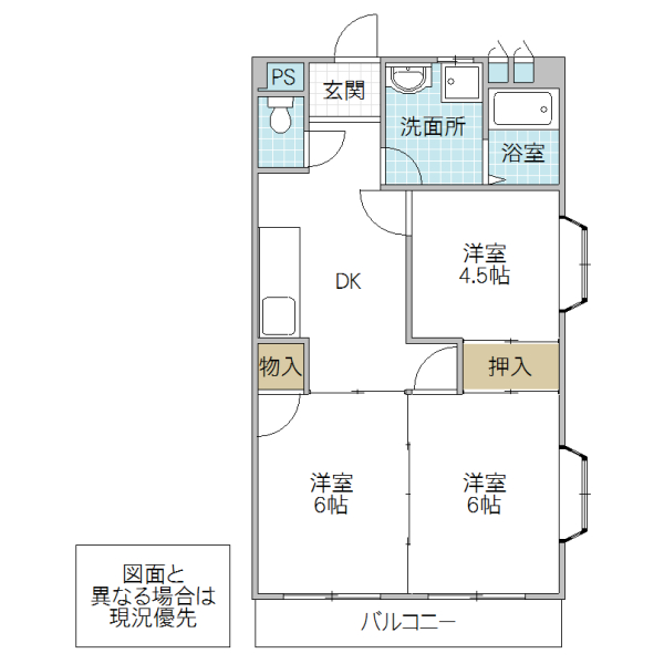 ハイツSTI A棟の間取り