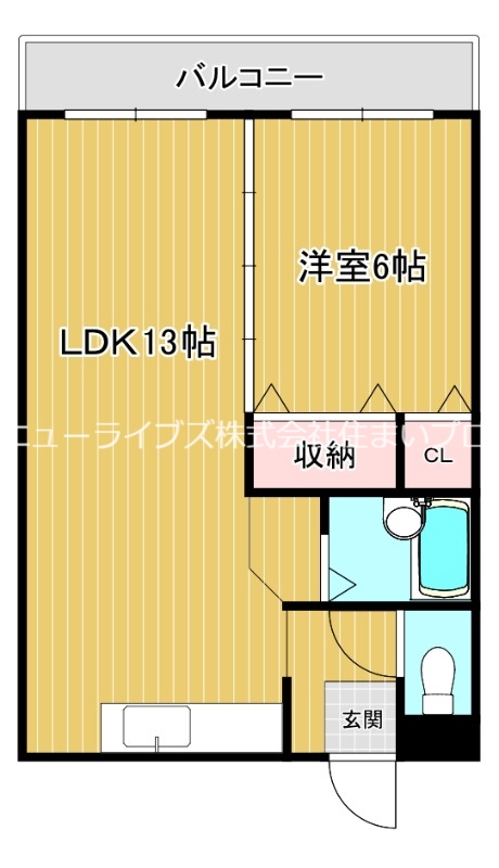 寝屋川市境橋町のマンションの間取り