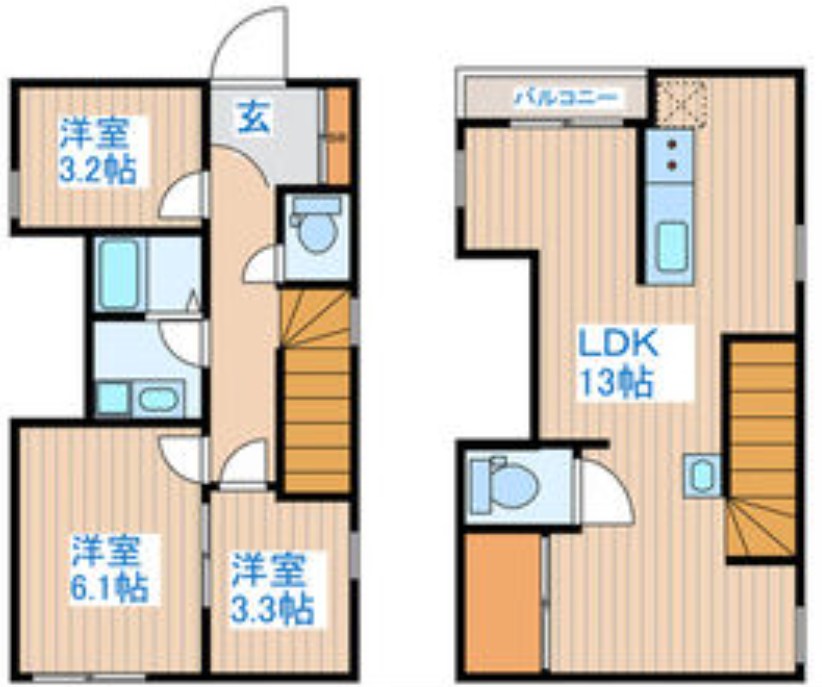 杉並区方南のアパートの間取り